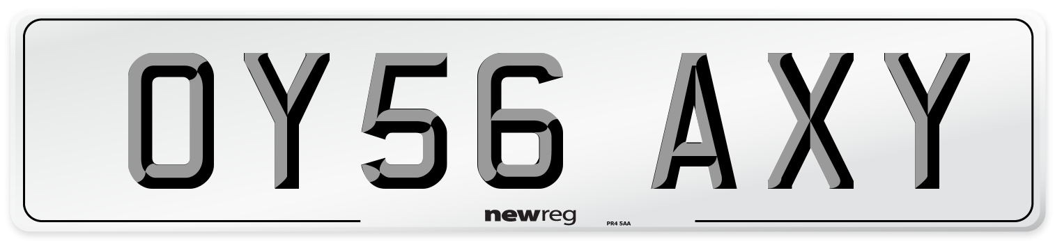 OY56 AXY Number Plate from New Reg